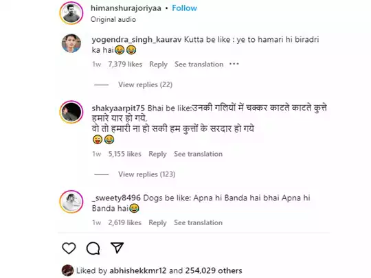 Dog comment Dog comment